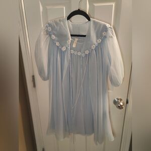 Vintage baby blue Peignoir Sz M